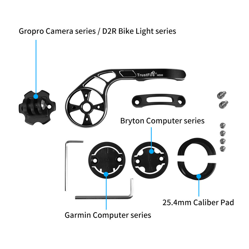TrustFire HE05 Garmin Edge soporte para ordenador soporte para manillar de bicicleta de carretera soporte frontal Bryton GPS para Garmin Edge 1030 520 Plus