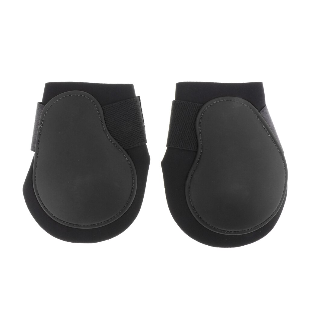 1 Pair Horse Leg Boots Hind or Front Leg Protect Wraps: Black Hind Foot