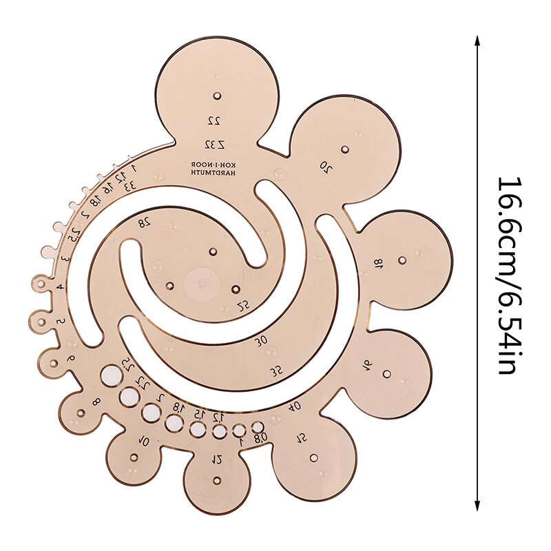 Radius ruler Multifunction Drawing Ruler Mathematics Measuring Drafting Template Drawing Circle Stencil Drawing Cartography
