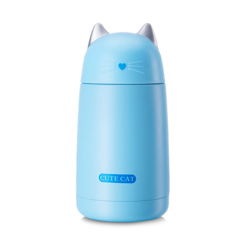 JOUDOO 330ml Thermos Cup Cartoon Cat Thermo Mug Drinkware Water Bottle Stainless Steel Vacuum Flask Leak-proof Tumbler 35