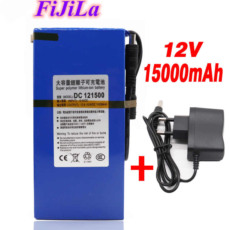 100% Dc 12V Lithium Batterij 15000 Mah Batterij 12.6V 15Ah Polymeer Accu Straat Licht Instrument Led licht Standbypower
