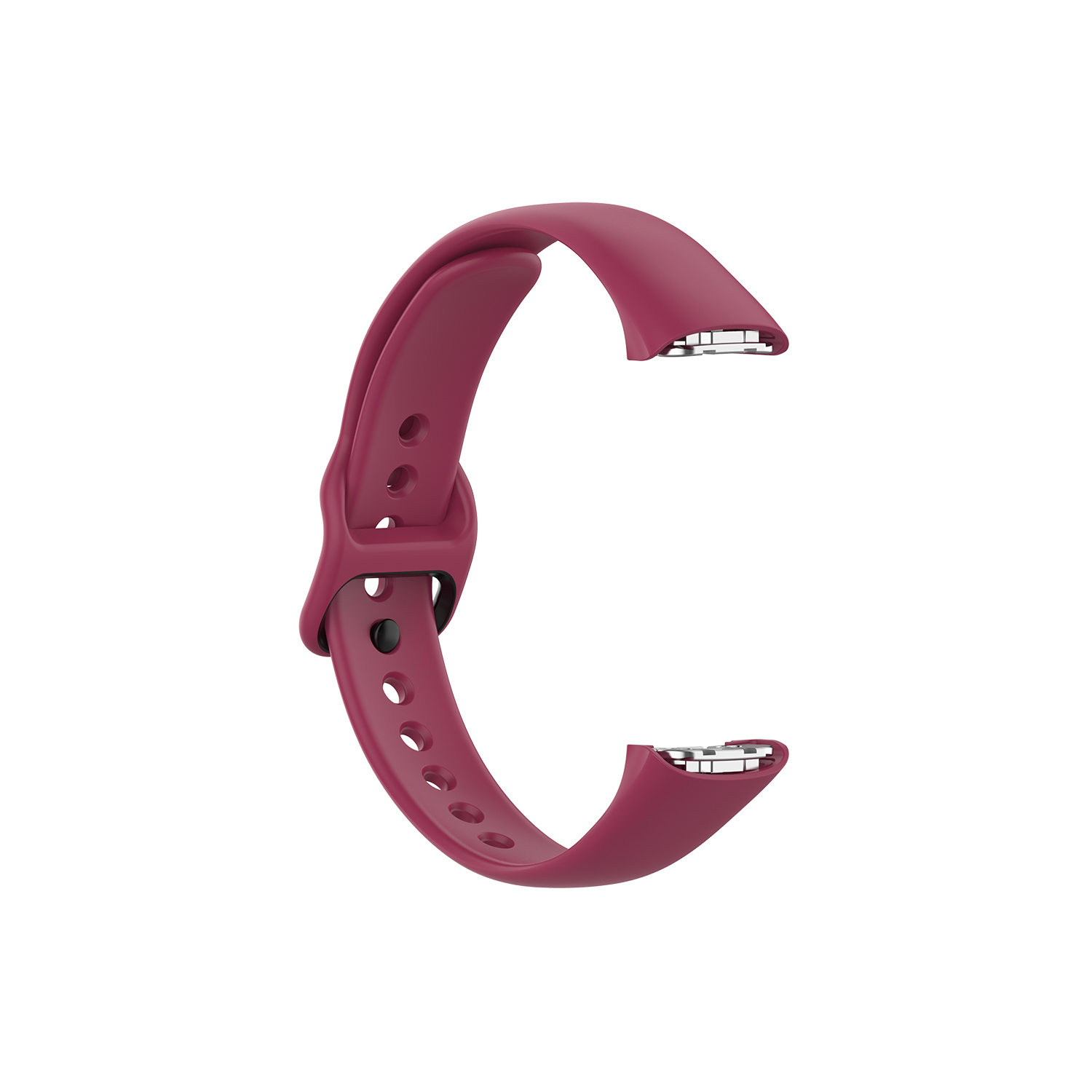 Strap For Samsung Galaxy Fit SM-R370 Silicone Black Buckle Watchband Steel Shrapnel For Samsung Replacement Wrist Straps: Wine red