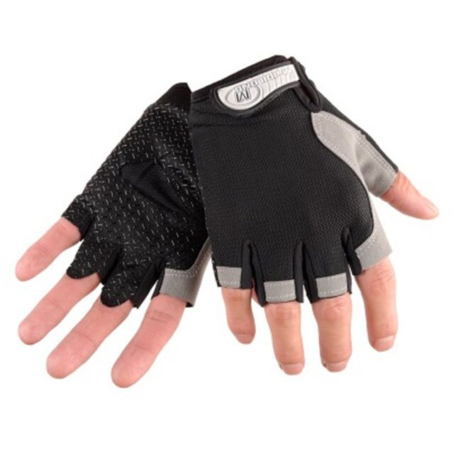 Fietshandschoenen Fiets Handschoenen Fiets Handschoenen Anti Slip Shock Ademende Half Vinger Korte Sport Handschoenen Accessoires Voor Mannen Vrouwen: Black / XL