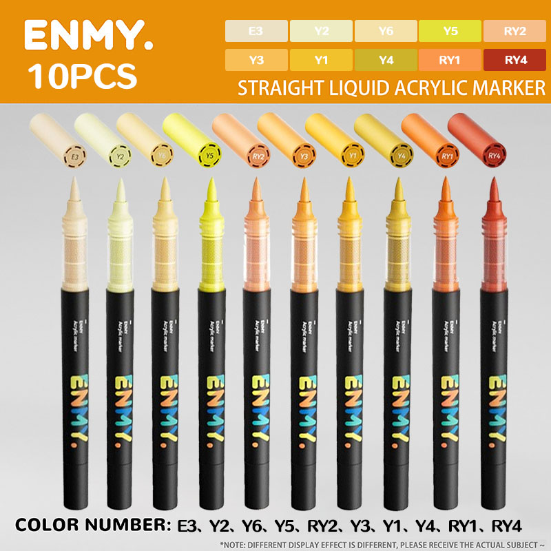 ENMY direct liquid soft-tip acrylic marker pen Large capacity student children's painting brush graffiti watercolor pen: Burgundy