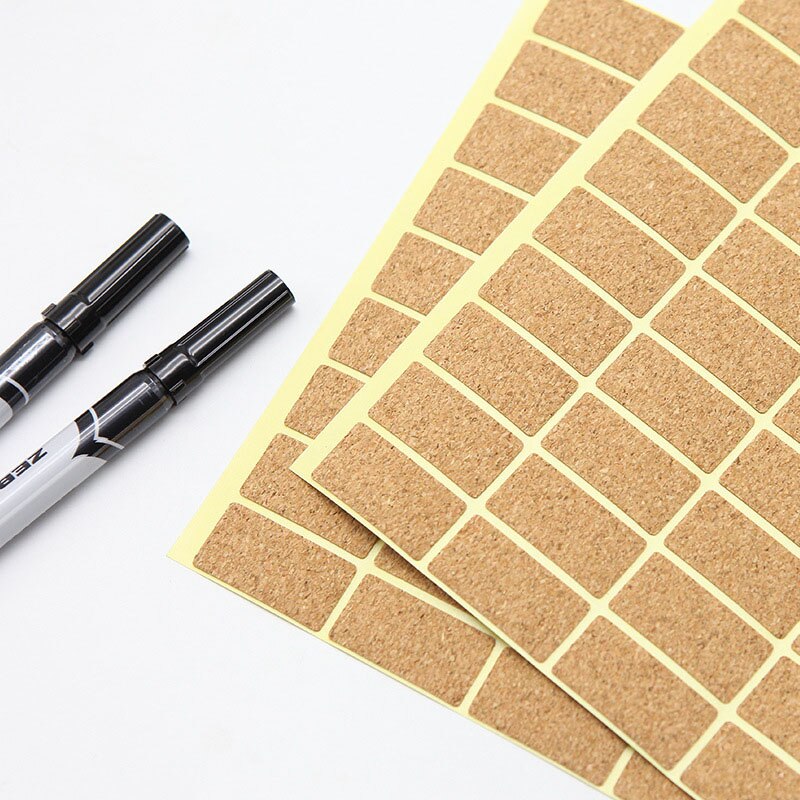 1Sets Wooden Labels Sticker Craft Kitchen Bottle Jars Organizer Labels Sticker Packaging Sealing Label Album Adhesive Sticker