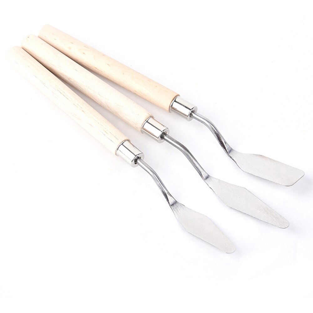 3Pcs/set Palette Oil Mix Painter Paint Tool Scrape Scraper Knife Texture Artist Art Draw Spatula Watercolor Student Pigment