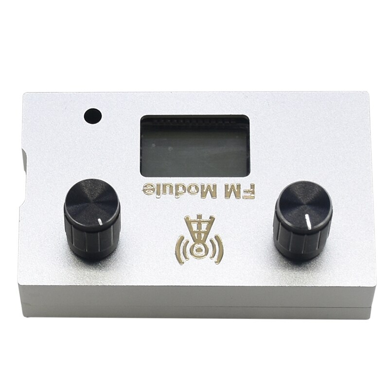 Dsp & pll digital stereo fm radiomodtager modul 87-108 mhz med rustning aluminium metal sag