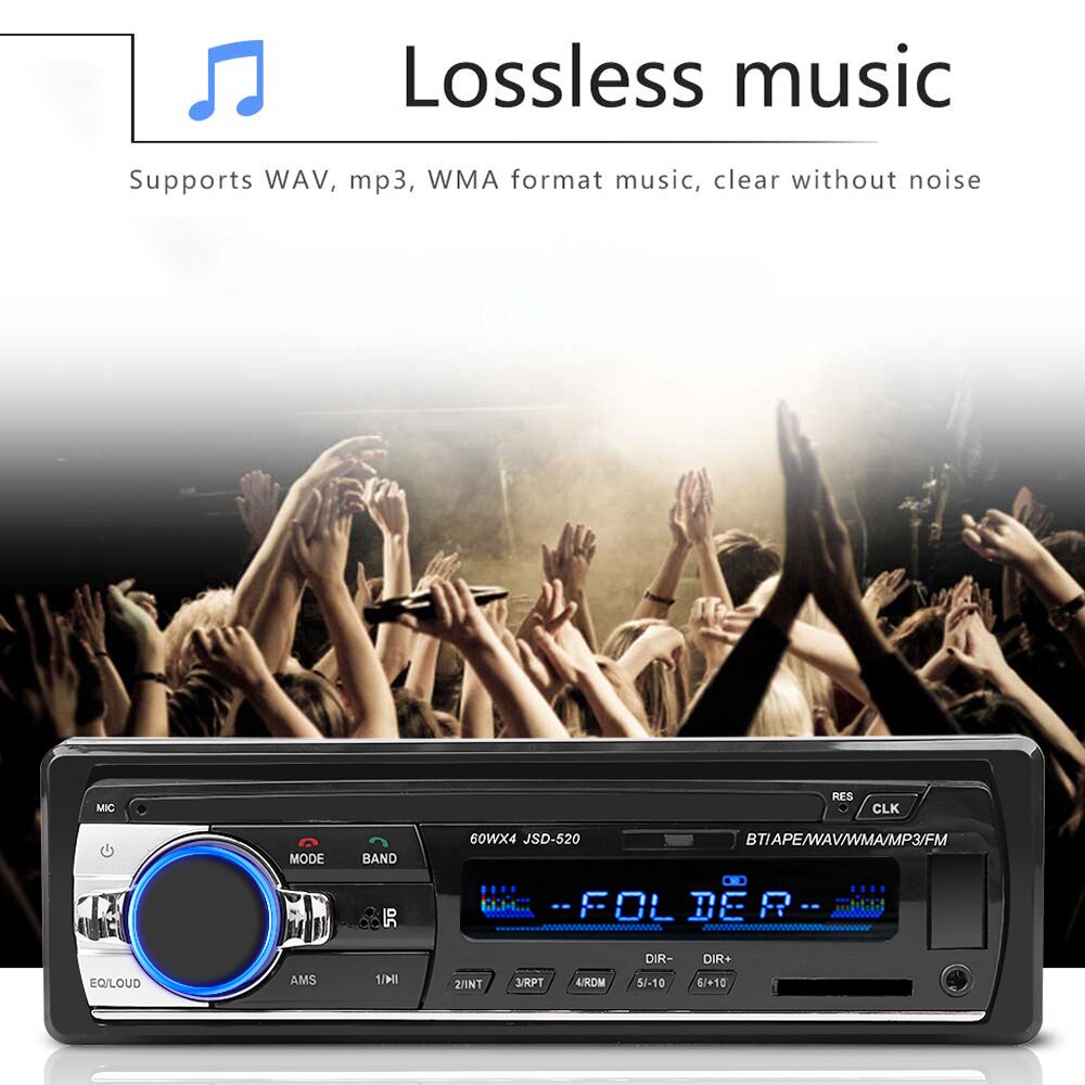 12-24V Autoradio Stereo Autoradio 1 Din Bluetooth Fm Aux Ingang Ontvanger Auto Vrachtwagen Audio Sd Usb mp3 Mmc Wma Handsfree