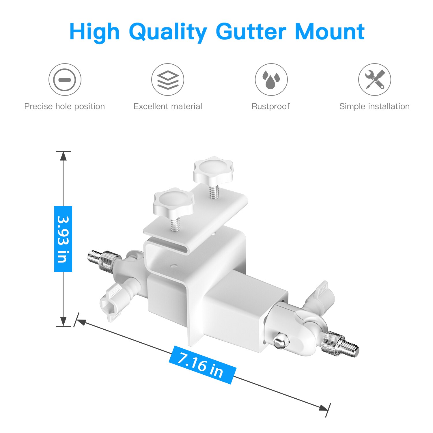 2-in-1 Outdoor Gutter Mount for Eufy Solar Panel &amp; Eufycam 2/2C/E/2 Pro/2C Pro,Double Mount 180 Degree Swivel Mounting Brackets