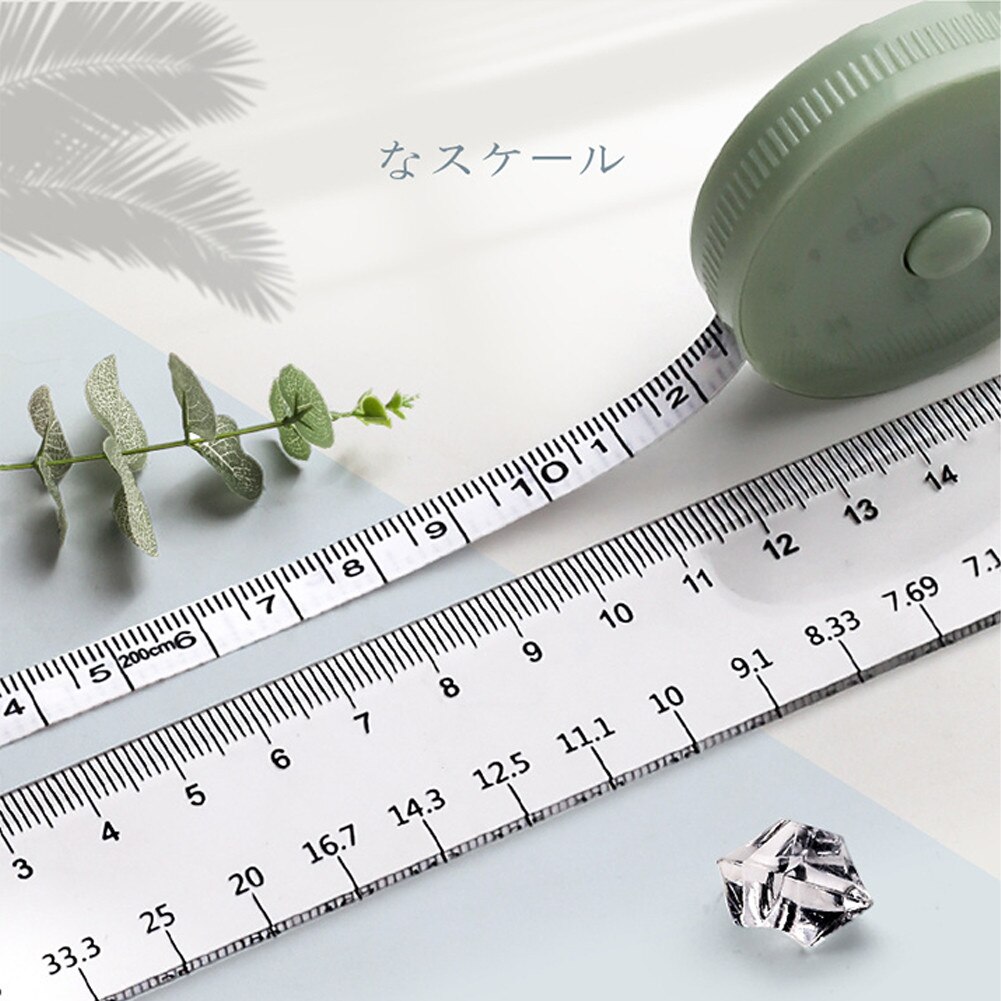 portable Bust wait measurement tool lose weight Mini plastic measuring clothes measuring tape auto retractable 1.5 meters tape