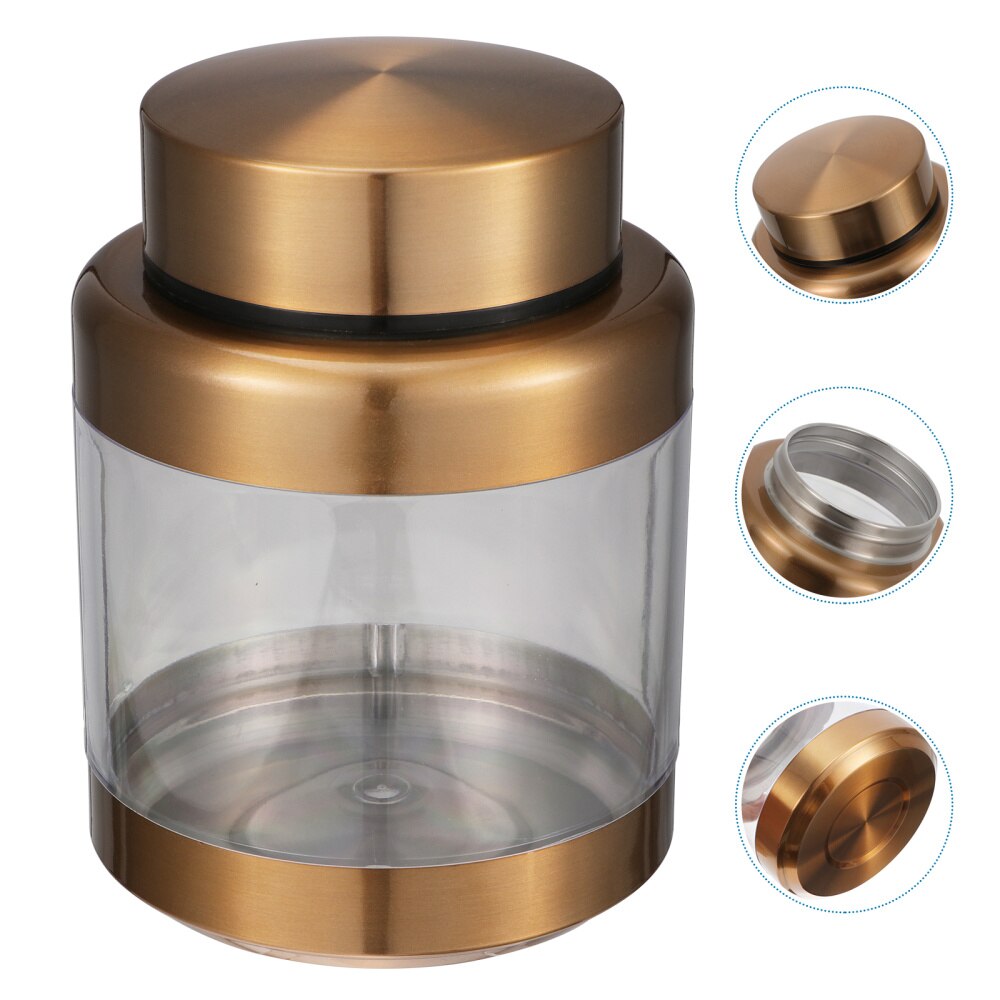 Stainless Steel Storage Jar Transparent Airtight Canister Empty Storage Tank