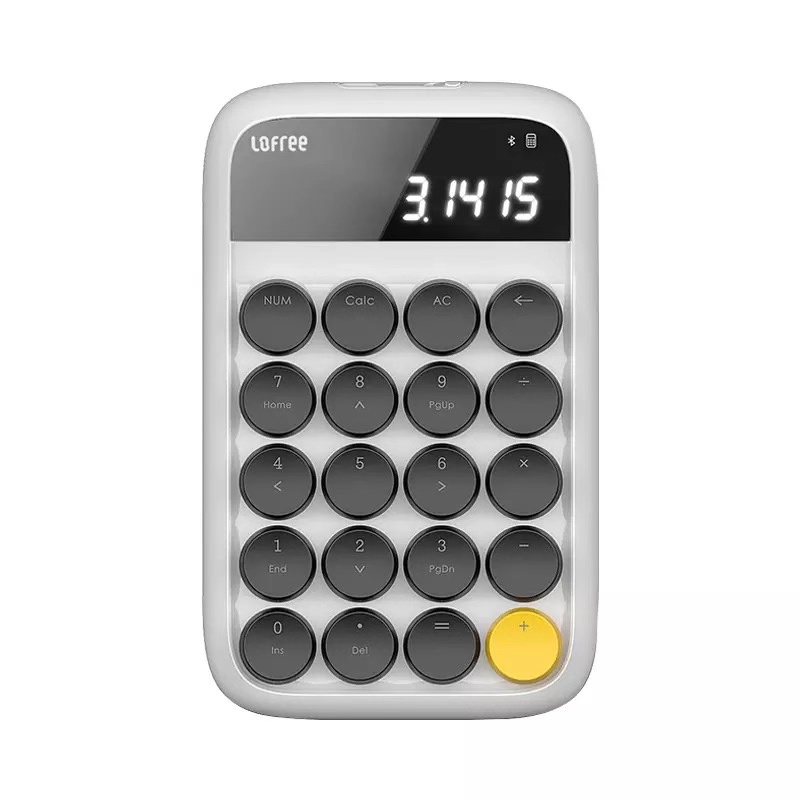 Xiaomi Lofree Bluetooth Numeric Keypad Multi-System Compatible Backlit Keyboard Micro USB 800mAh Capacity Smart Calculator: White