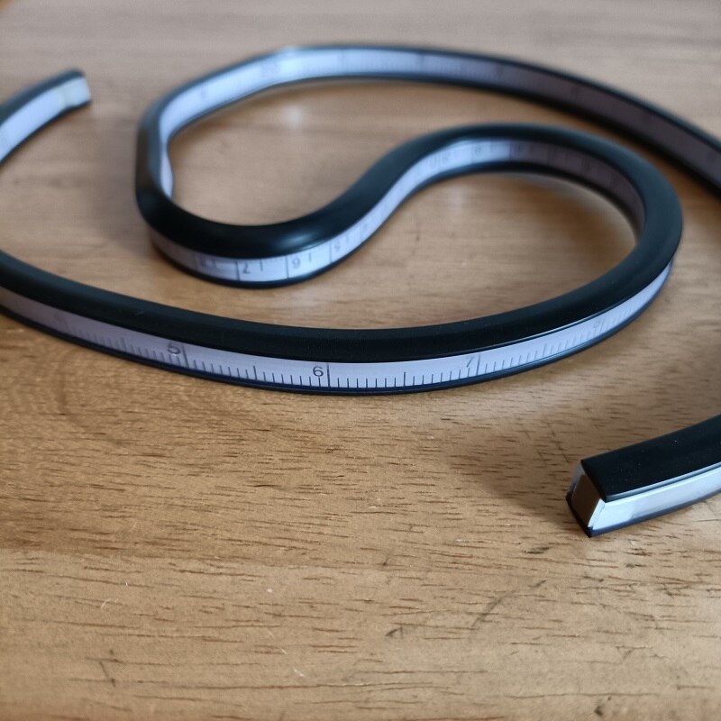 Inch and Metric Curve Ruler Soft Flexible Curve Ruler Drafting Drawing Tool for Patchwork Engineering Drawing Mapping