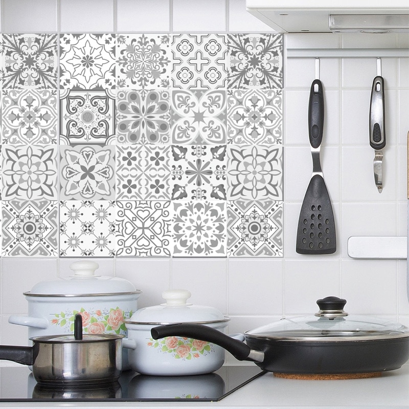 Moroccan Style Wall Tile Stickers Self-adhesive Wallpaper Vinyl for Kitchen, Bathroom Kitchen or Backsplash PVC Wall Decals