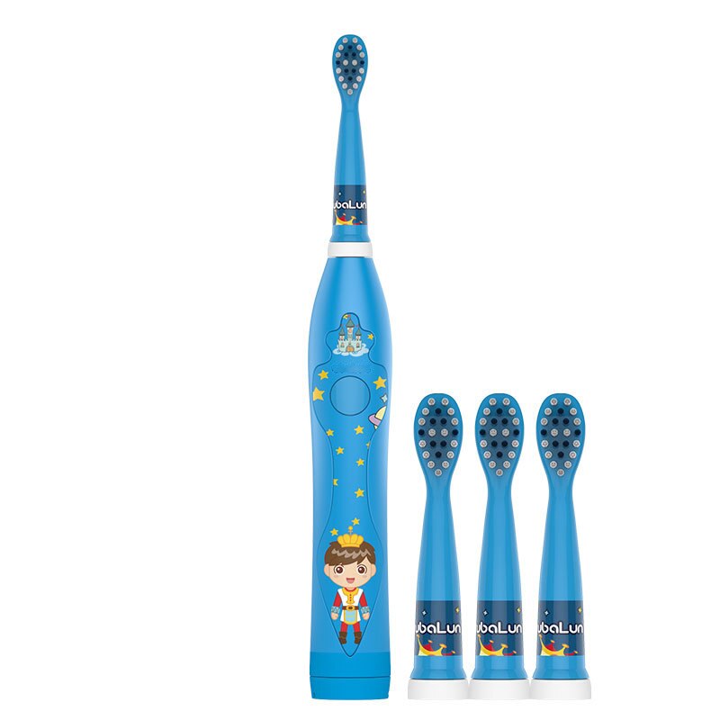 Electric Toothbrush For Kids Rechargable Toothbrush Sonic USB Portable Charger Charging 4 Heads Tooth Brush Electric: blue