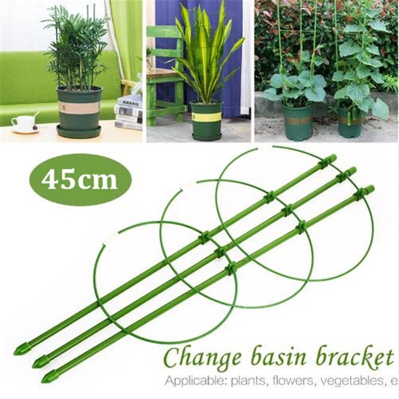 1 set 45cm planten klimplant rek plantenpot ondersteuningsframe bloemen groenten decoratieve trellis beugel