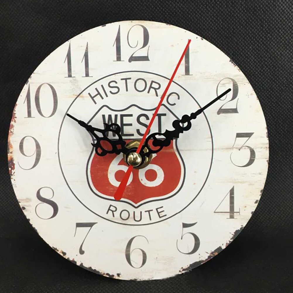 12cm vintage hjem rustikt køkken træ kontortimer antikt lurvet chikt vægur hjemme eller kontorindretning