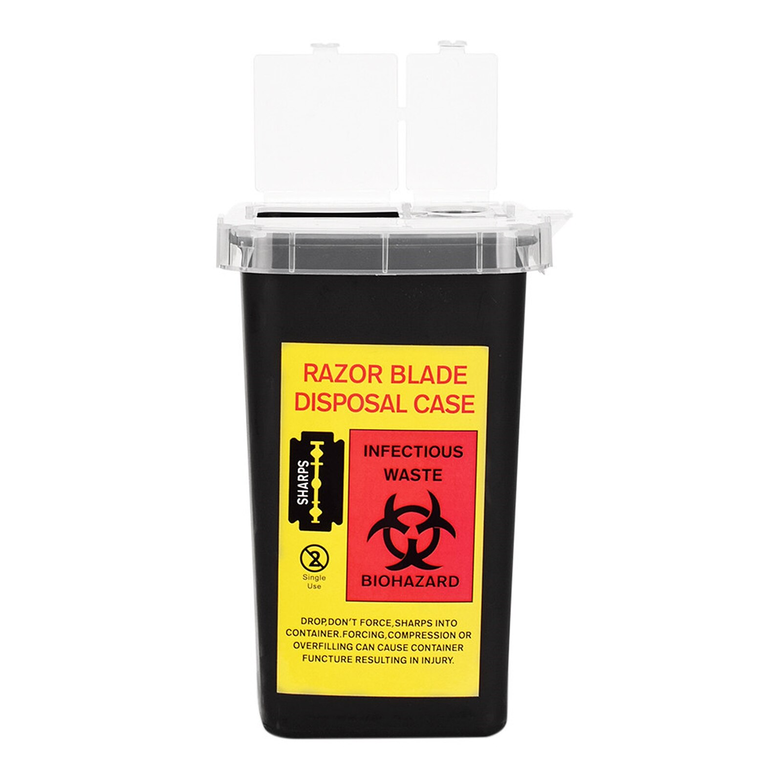 Storage Waste Box Abandoned Needle Collection Bucket Needle Collection Portable Tool Black ABS Collection Bucket