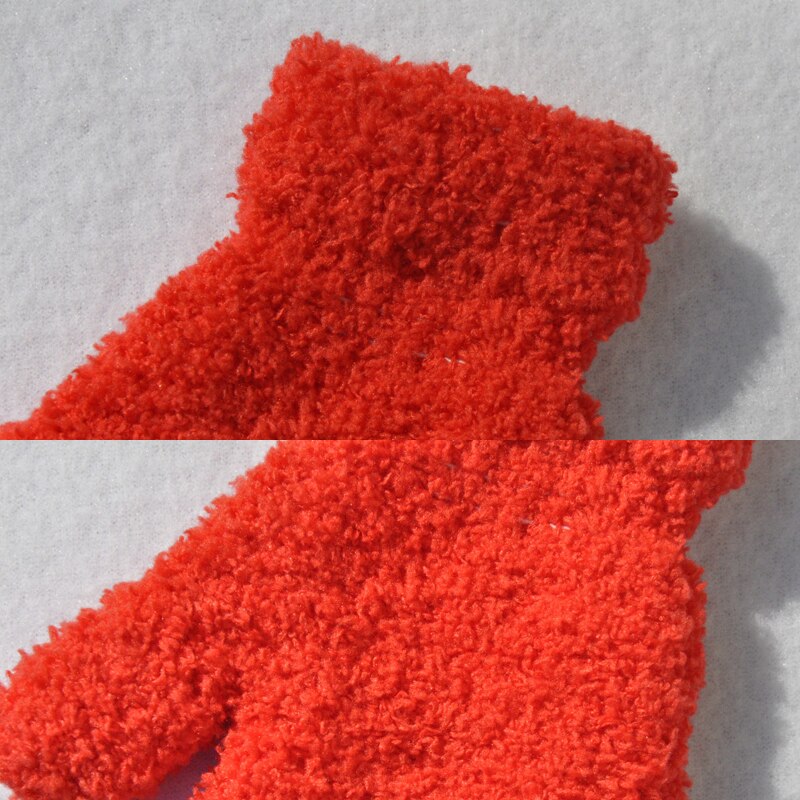 Warmom Plush Thick Warm Baby Gloves Winter Plus Velvet Mittens Children Kid Coral Fleece Full Finger Gloves For 1-4Y Kids Gloves