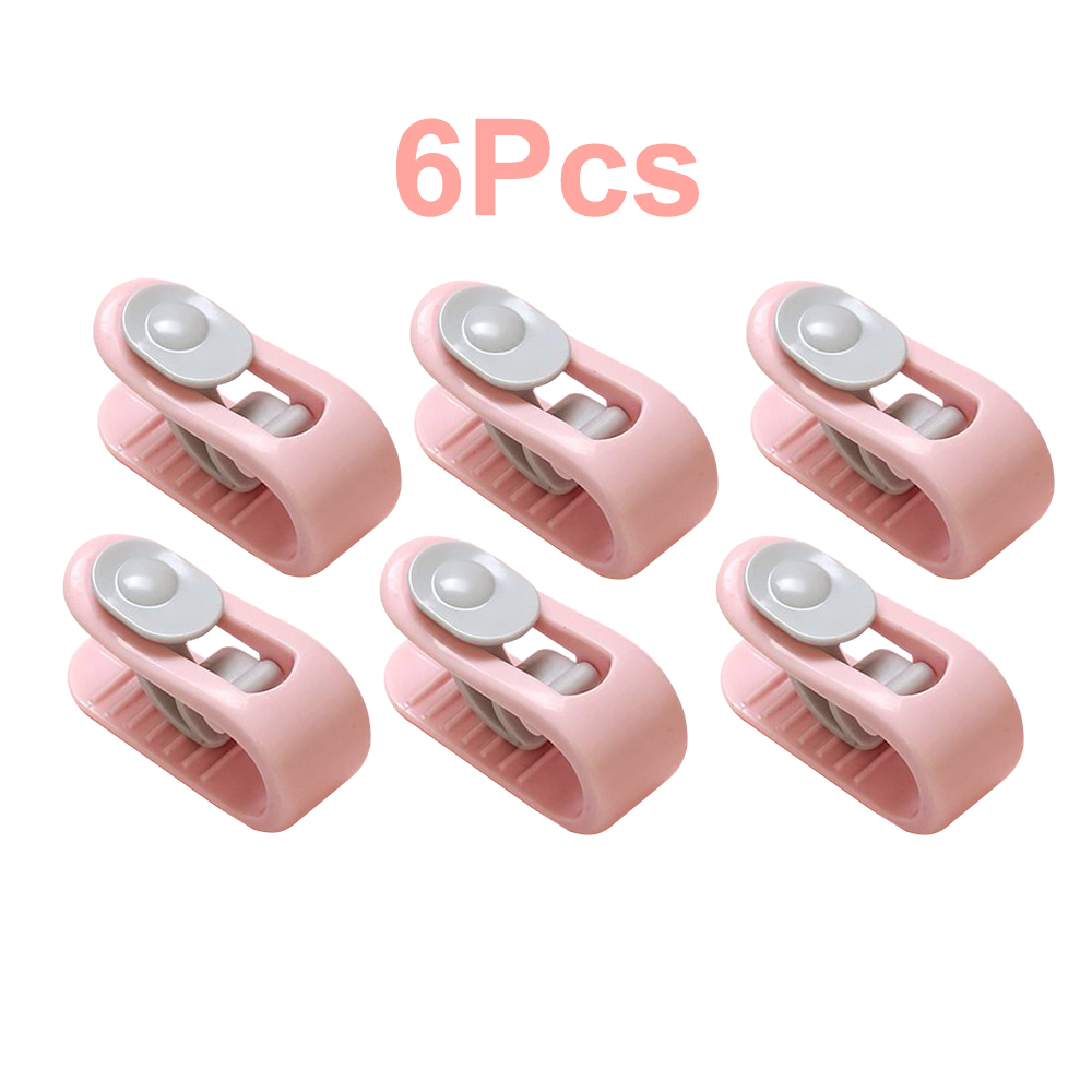 Pinzas antideslizantes para edredón, fijador de sábanas de cama, sujetador de ropa para dormir, 6/12 piezas: 6 pcs Pink
