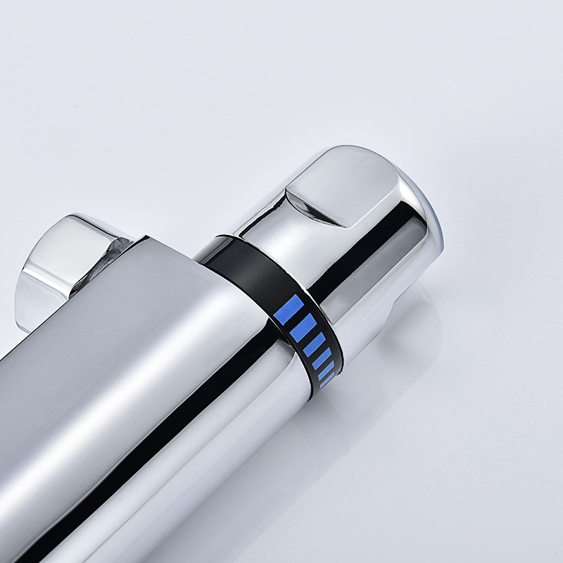 Bathroom Shower Faucet Thermostatic Faucet Mixer Water Valve Copper Wall Mounted Bathtub Shower Faucet Cold and Water Valve