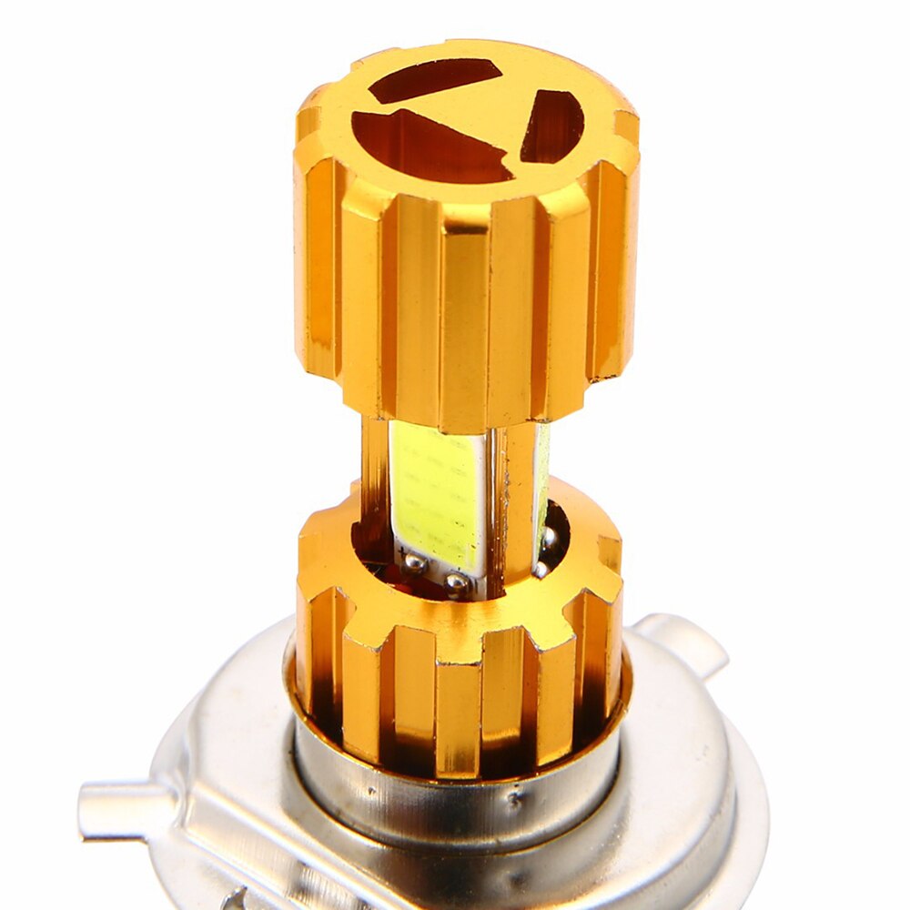 Motorfiets LED Koplamp H4 18W LED 3 COB Koplamp Lamp 1500LM 6500K Hi/Lo Beam Light Wit voor ATV Moto Motor Accessoires