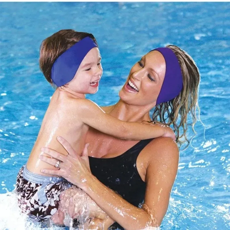 Einstellbare Frauen Männer Erwachsene freundlicher Schwimmen Baden Yoga Wasserdichte Ohr Haarband Stirnband Schutz Wasser Sport Neopren Stirnband