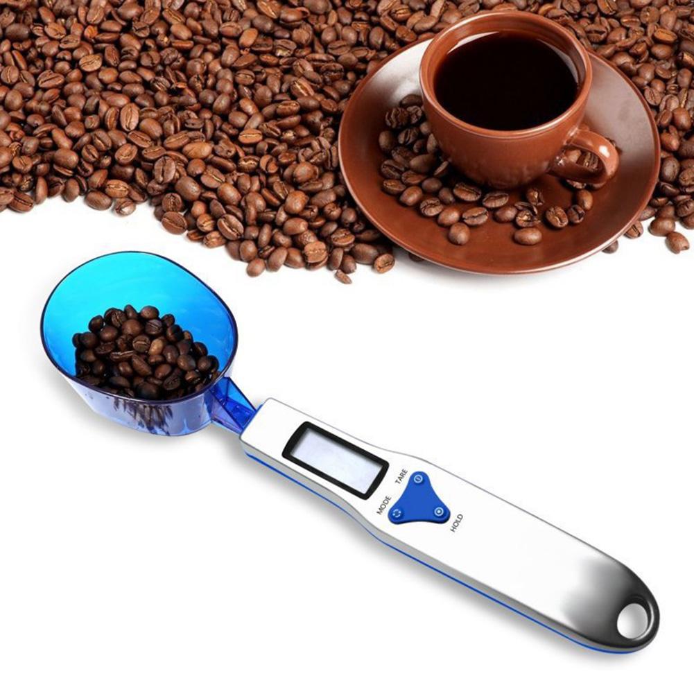 Elektronisk mätvåg digital köksskedvåg med /3 vågskedar bärbar lcd digital matvåg