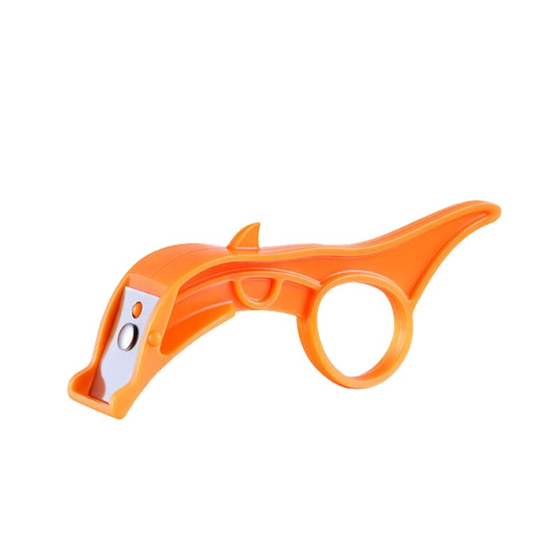 Pelador de frutas y verduras multifuncional, anillo de dedo, herramientas de raspado continuo para la piel, pelador de manzana, accesorios de cocina para el hogar: Naranja