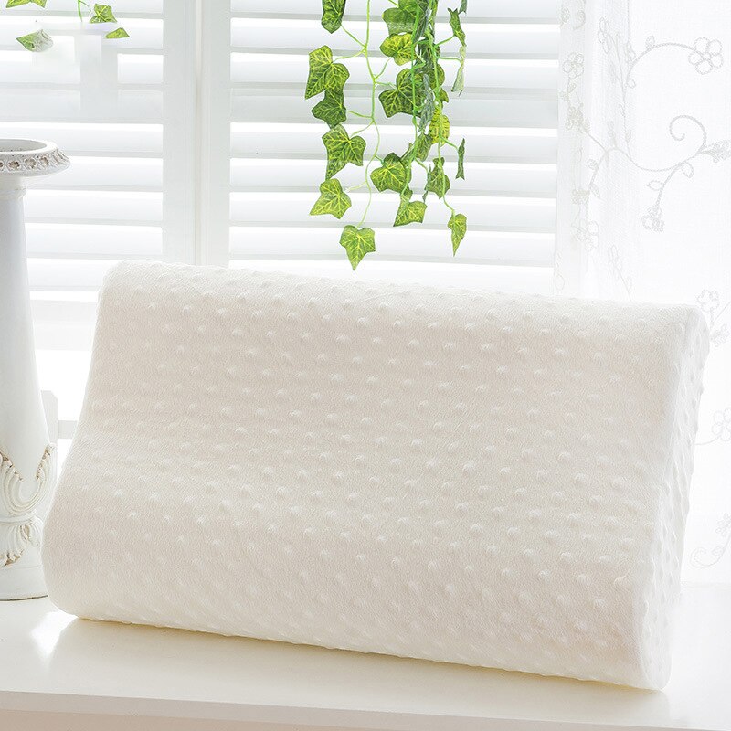Memory Foam Beddengoed Kussen Nek Bescherming Trage Rebound Slapen Kussen Orthopedische Hals Massager Cervicale Gezondheidszorg Kussen: WHITE