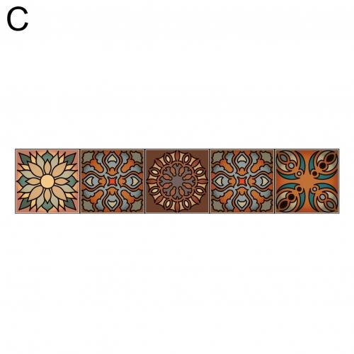 Pvc Tegel Decals Zelfklevende Waterdichte Sticker Badkamer Decoratie Creatieve Zware Kleur Marokkaanse Stijl Tegels Keuken Badkamer: C