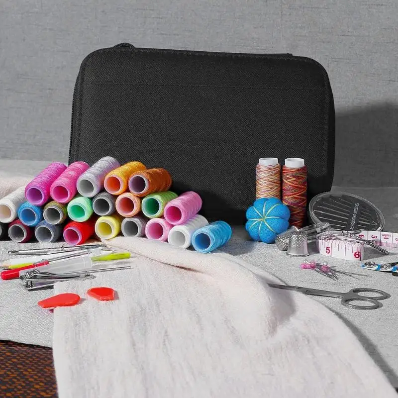 Kits de costura DIY, caja de costura multifunción, conjunto para acolchado a mano, costura, hilo de bordar, accesorios de costura, Kits de costura