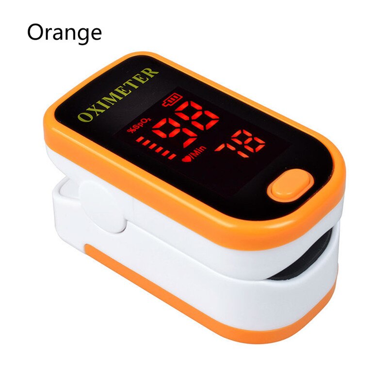Pulse Oximeter Fingertip Blood Oxygen SpO2 Monitor Fitness Tracker Health Care Sports Exercise Monitoring Digital LED Display: style 5-orange