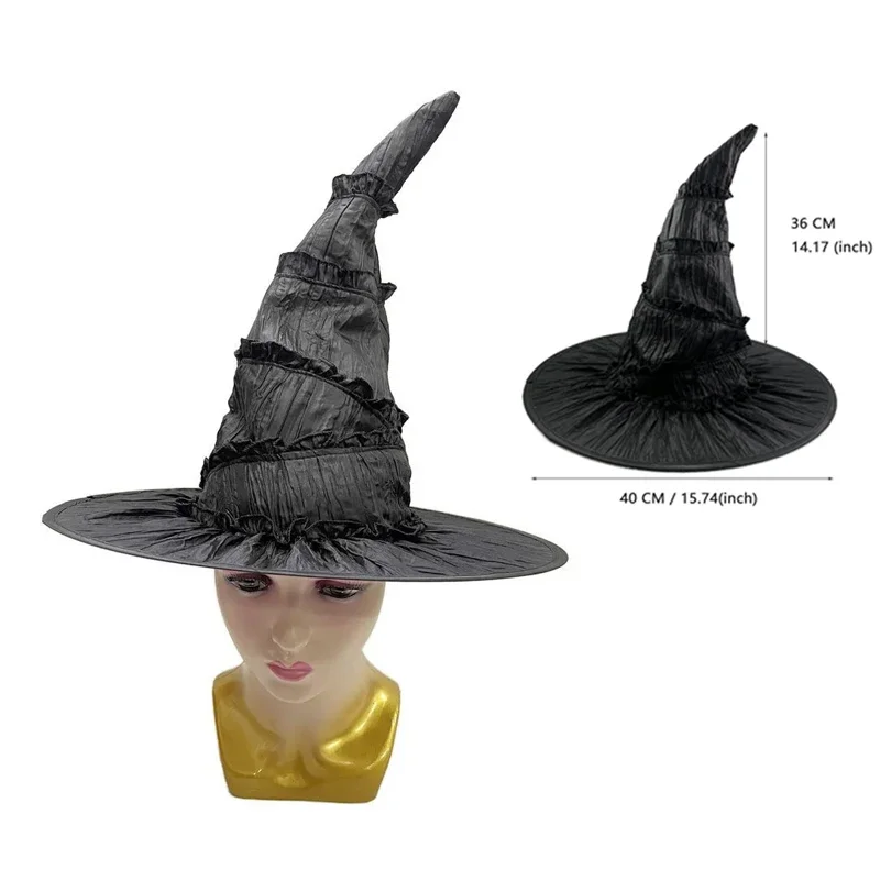 Malvado elphaba traje de halloween bruxa cosplay preto babados vestido manto luvas chapéu pontiagudo vestido da menina: 8 toneladas / CINZA