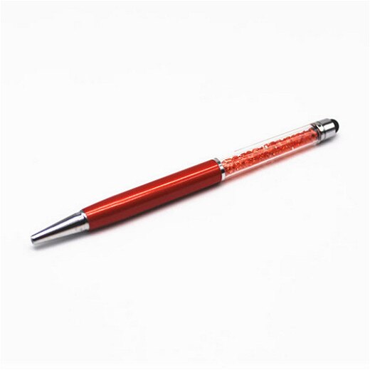 Crystal Ballpoint Pen Touch Screen Stylus Pen Useful 2 in 1 Tablet Pen For Pad Phone Smart Phone: Orange