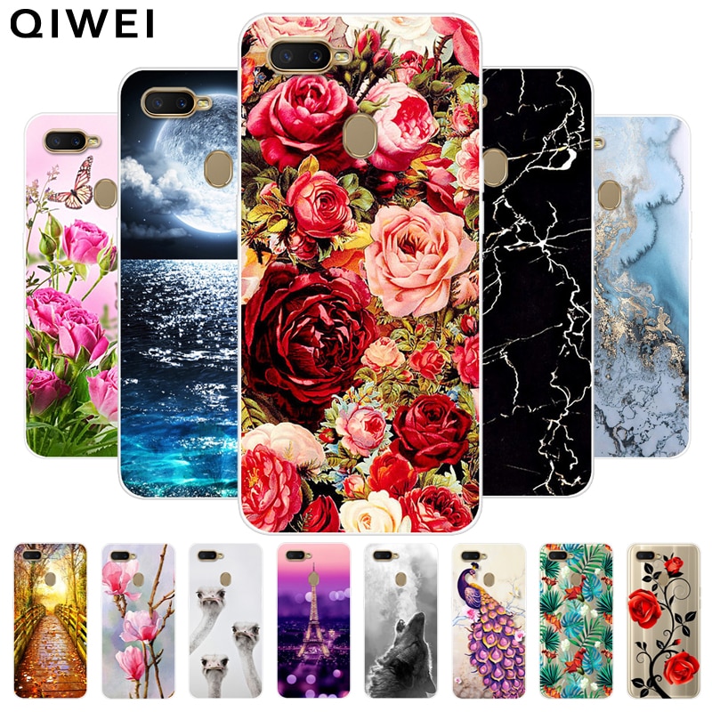 Für OPPO A5S/AX5S Fall Abdeckung 6,2 ''Klar Blume Gedruckt Weiche TPU Phone Cases Für OPPO AX5S EIN 5S Nette Silikon Zurück Abdeckung AX 5S