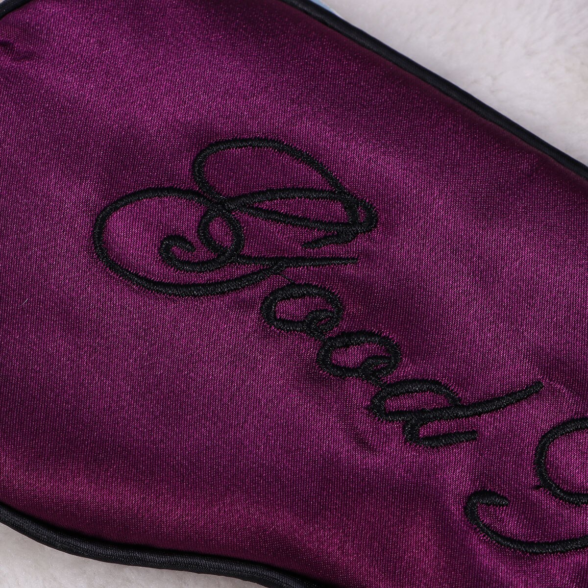 Silk Sleep Eye Mask Embroidery Eyeshade Large Blindfold Night Blinder for Men Women and Kids