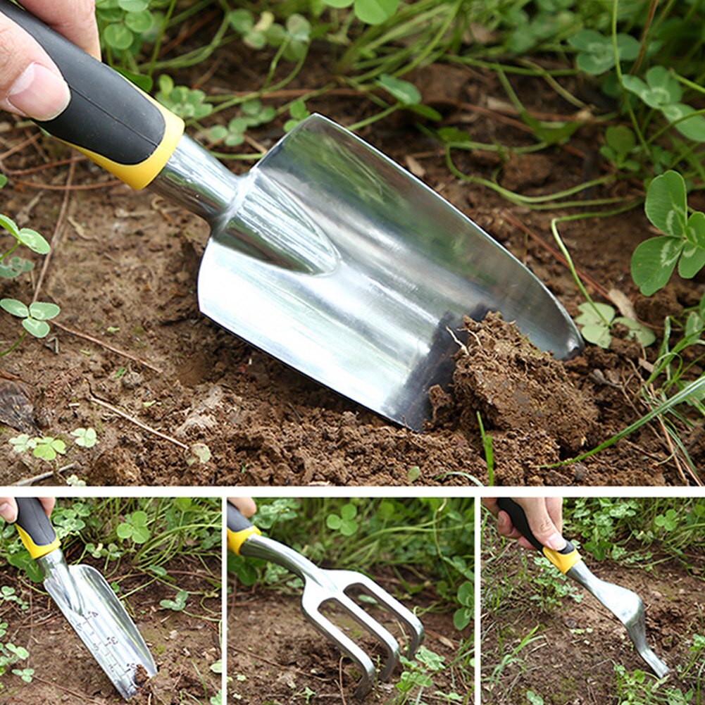 Garden Tool Hand Trowel Bonsai Shovel Rake,Cultivator,Weeder Tools With Ergonomic Handle,Garden Lawn Farmland Transplant