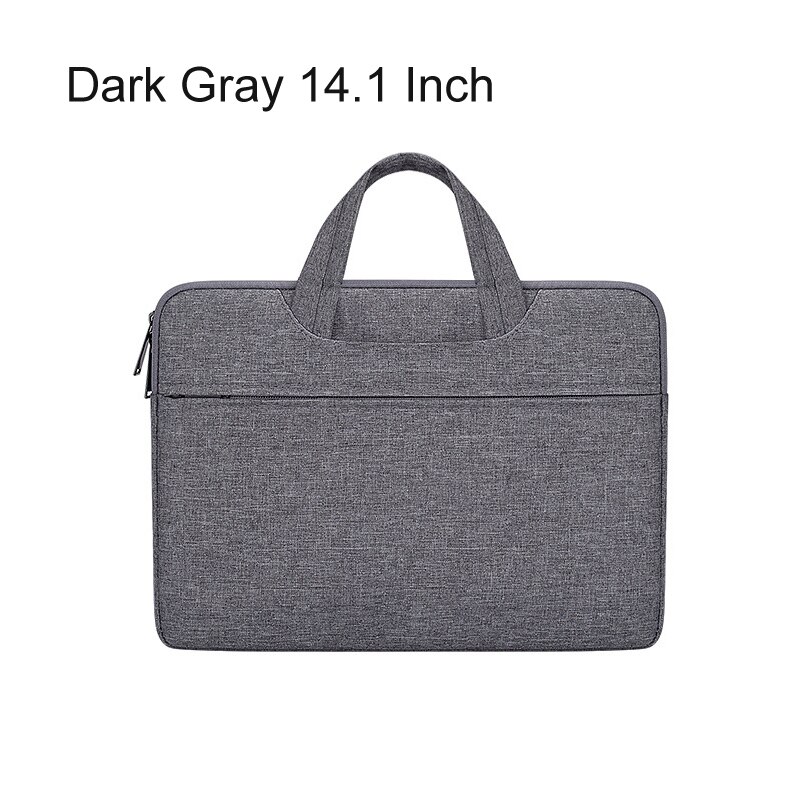 Women Men Bag Laptop Handbag Travel Bussiness Male Briefcase 13.3 14.1 15.6 Inch Notebook Bag For Macbook Air Pro PC Sleeve Case: Dark Gray 14.1 Inch