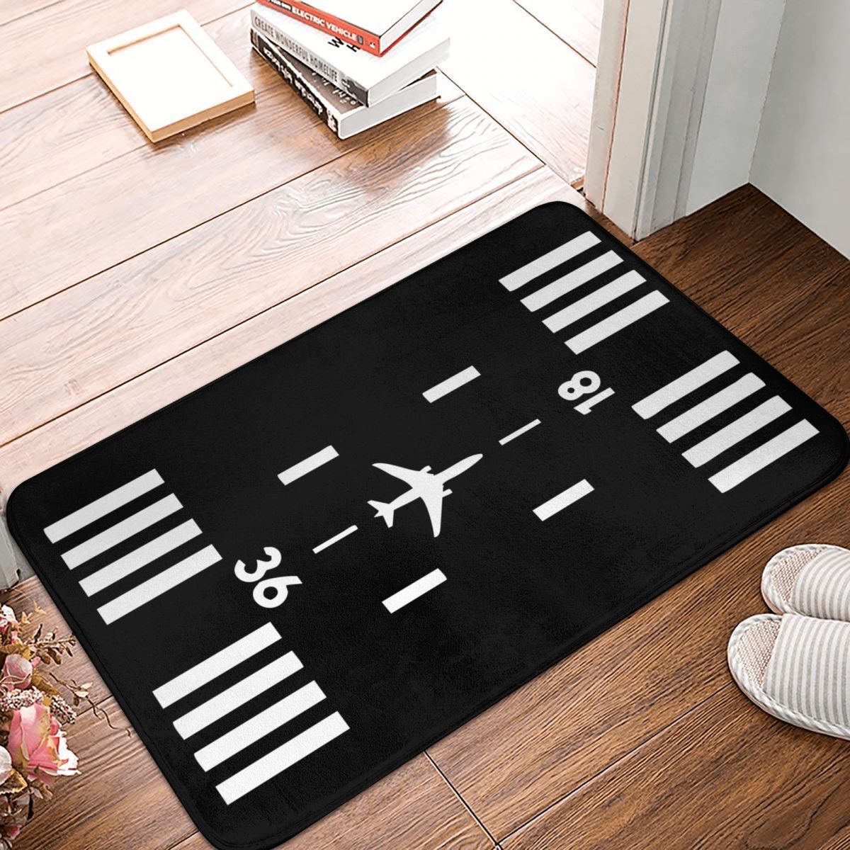 Flughafen-Runway Polyester Fußmatt Teppich teppich matt Fußballen Anti-Unterhose durableEntrance Küche Schlafzimmer balkon Karikatur