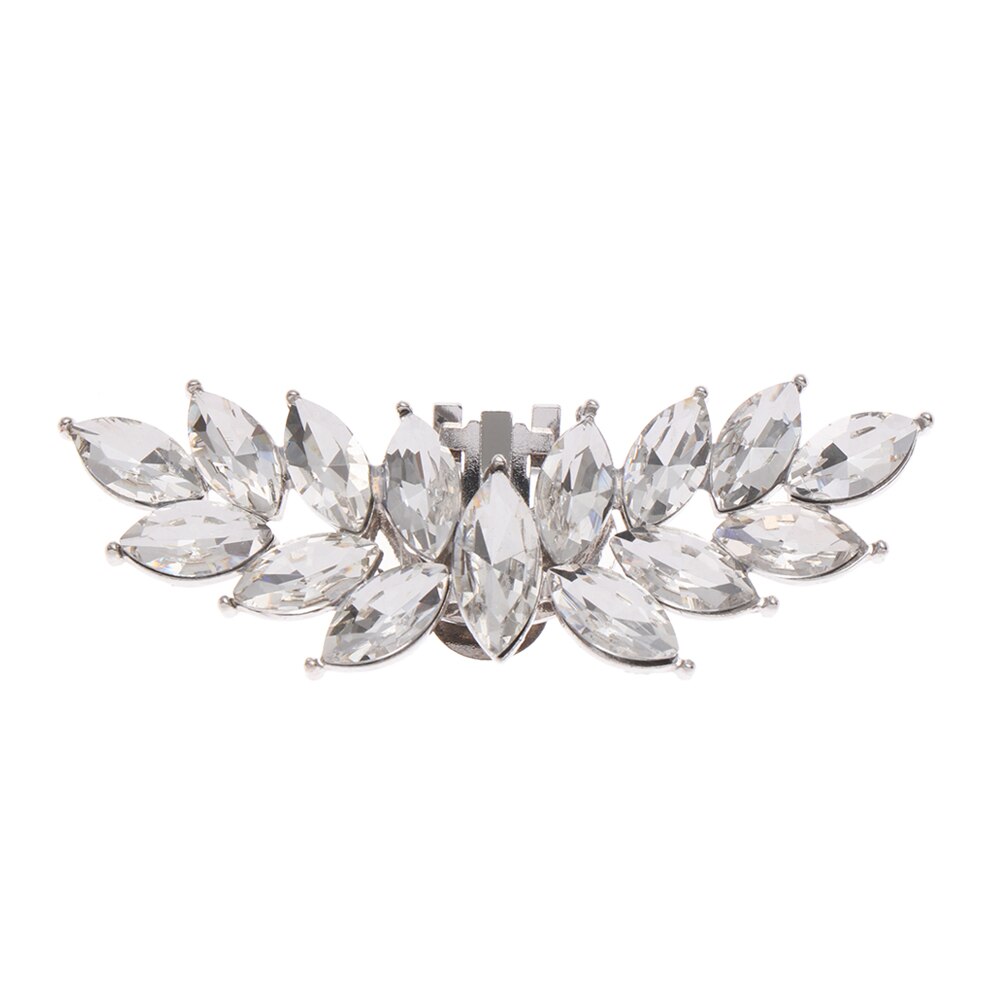 1Pc Lady Schoen Clip Schoen Decoraties Shiny Decoratieve Clip Strass Vierkante Klem Hoge Hak Charm Gesp Voor Bruiloft Vrouwen bruid: 3