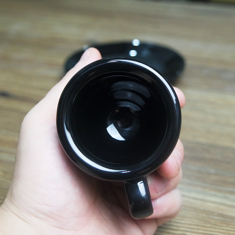 Italy Classic Ceramic Coffee Cups Saucer SetEspresso Mugs Thickened Coffee Shop Hotel Small Porcelain Drinkware