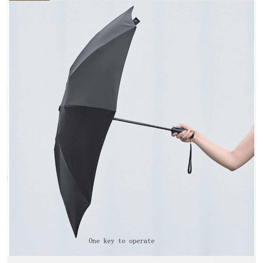Xiaomi-parapluie réversible automatique 90Fun pour hommes, résistant au vent, résistant aux affaires, résistant aux UV, résistant au travail: Black