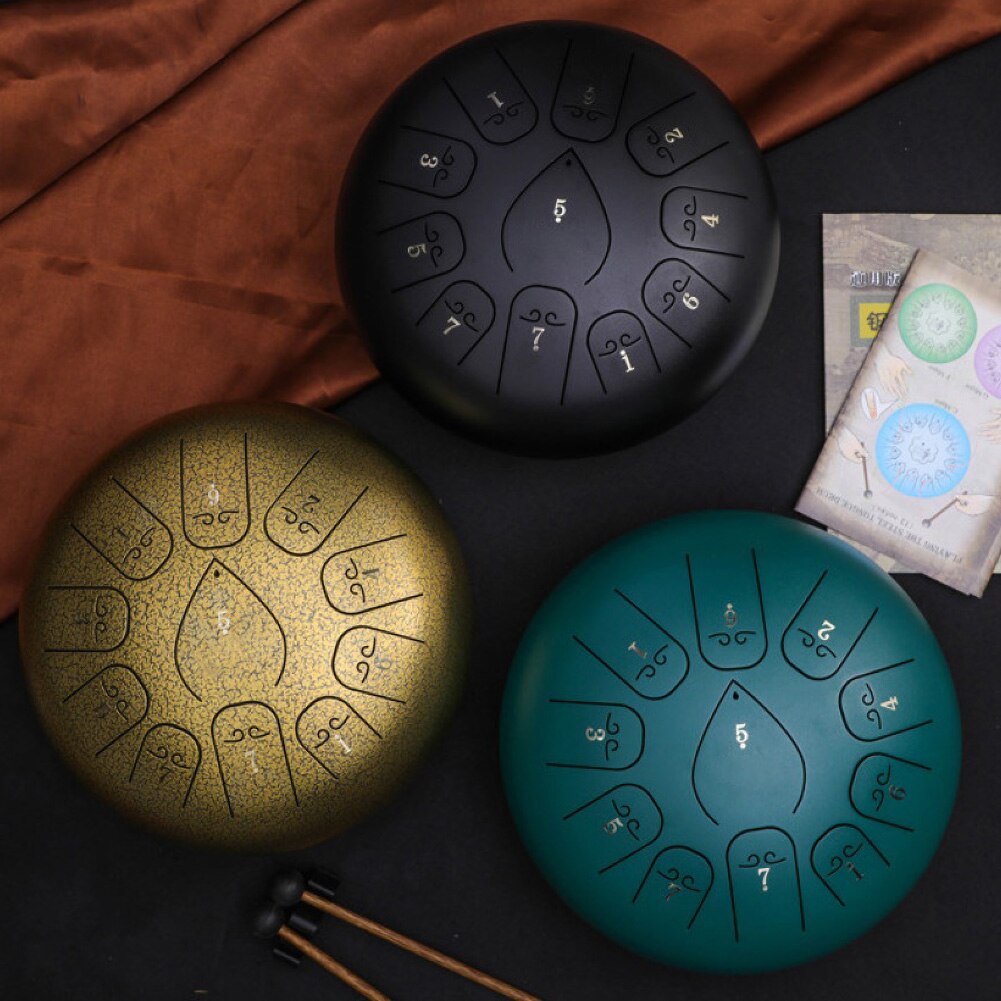 6 Inch 11 Tone C Key Buddhist Chanting Sound Healing Meditation Singing Drum Carrying Bag Percussion Instruments