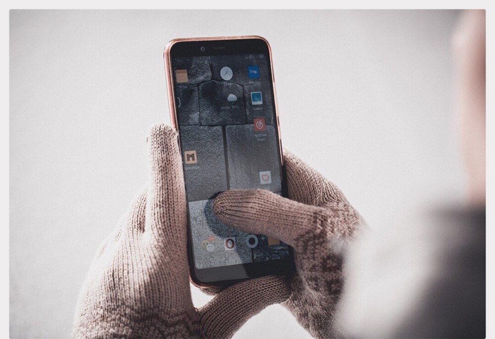 Originale xiaomi fo touch screen handsker finger touch screen handsker vinter varm uld til til iphone 11 pro til xiaomi telefon gaming