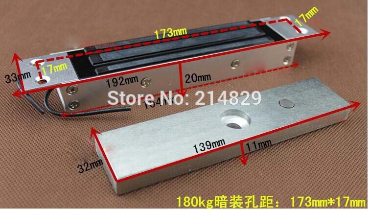 LPSECURITY 180kg/350lbs Concealed Shear Magnetic Lock invisible for door access control system