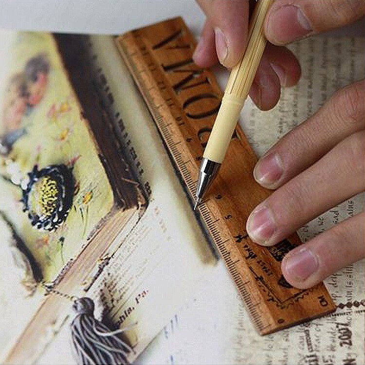 World Country Wooden Straight Ruler Measrure Drawing Tool Study Stationery Student School Office Supply