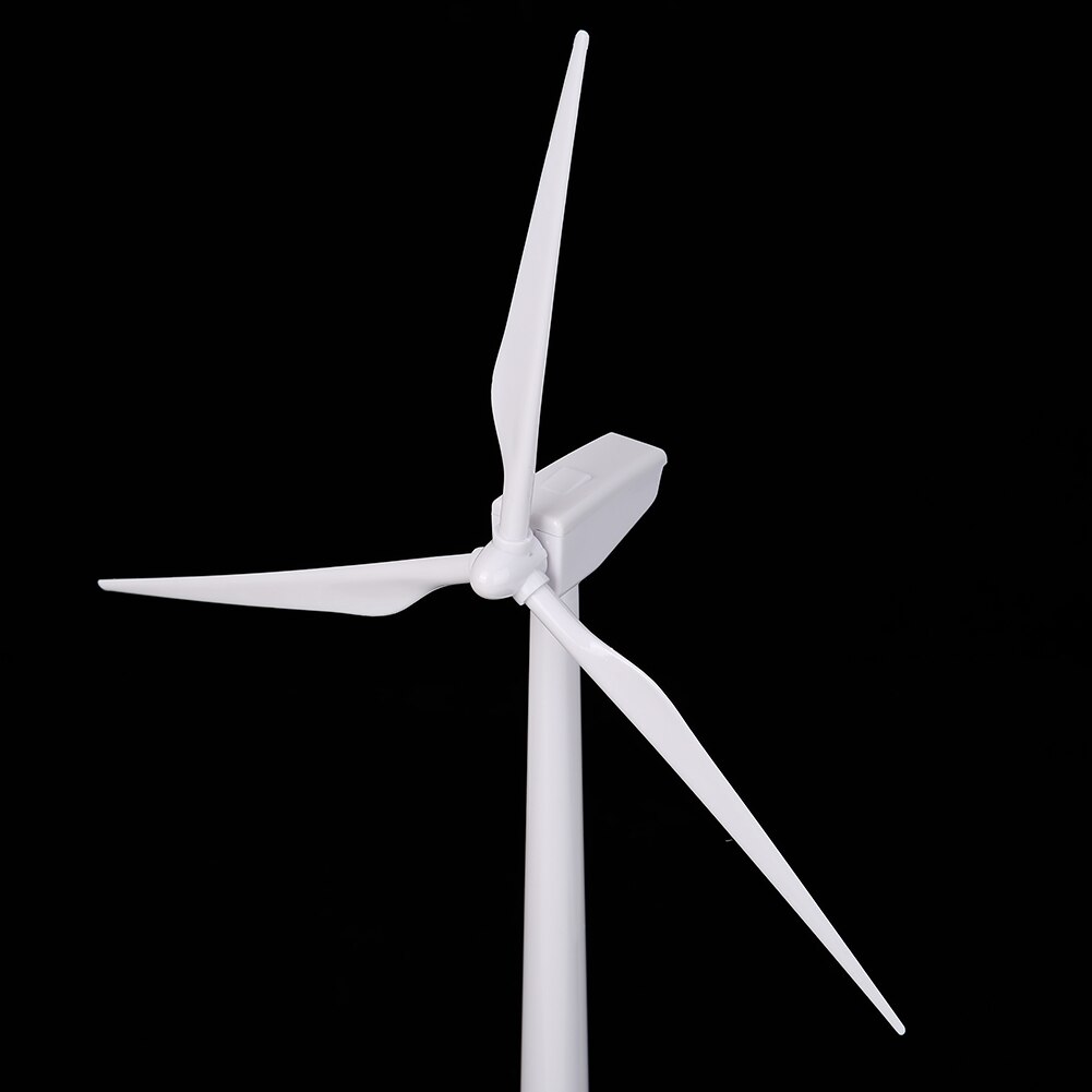 Desktop Model-Solar Powered Windmills/Wind Turbine&ABS Plastics White Solar Windmill Model Assembling puzzle ornaments