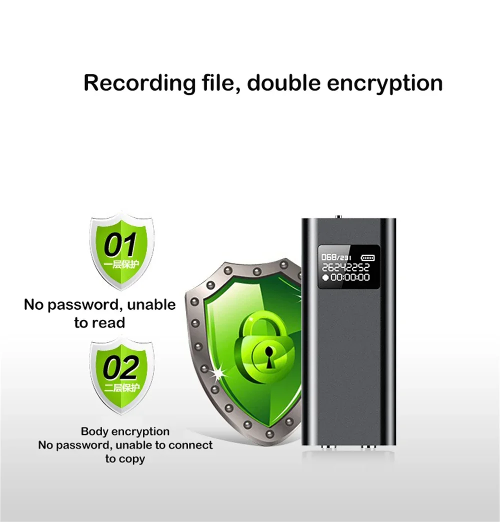 8GB Mini USB Clip Voice Activated Recorder Noise Reduce Digital Dictaphone Small Record Device Mp3 Player