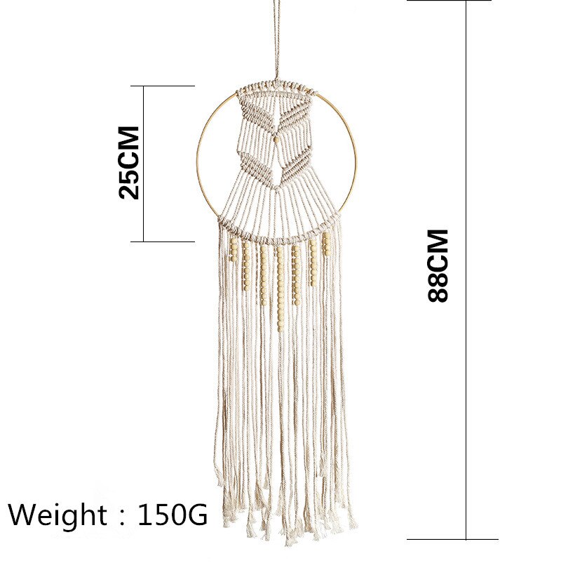 Attrape rêves en macramé, décoration nordique pour chambre, style Boho, décoration murale pour chambre d'enfant: Macarame D7638